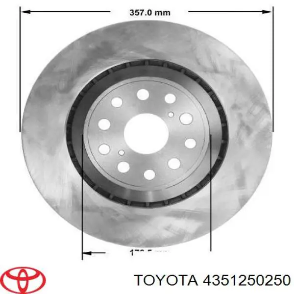 Comprar 4351250250 Toyota Freno de disco delantero