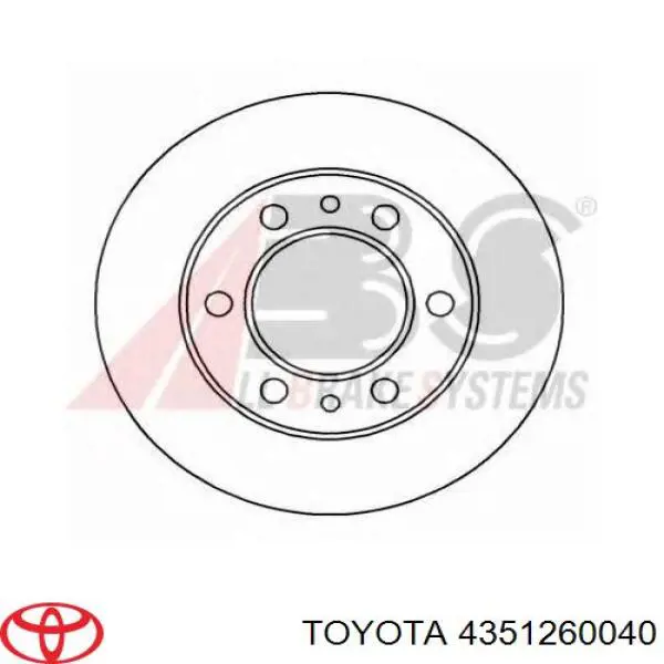 4351260040 Toyota disco de freno delantero