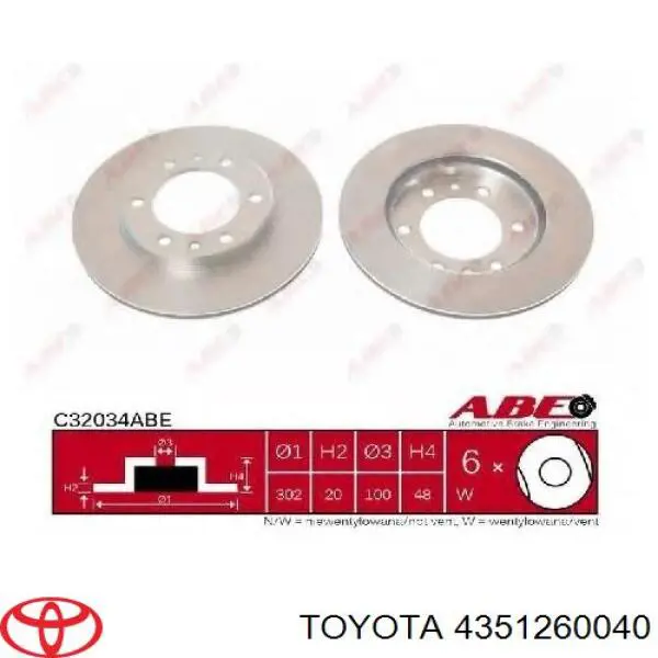 Disco de freno DI234C Japan Parts