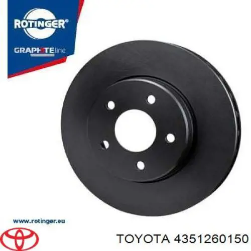 Disco de freno 4351260150 Toyota
