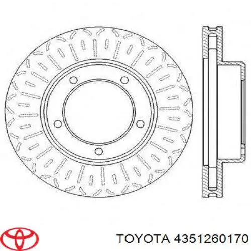 Disco de freno delantero Toyota 4351260170