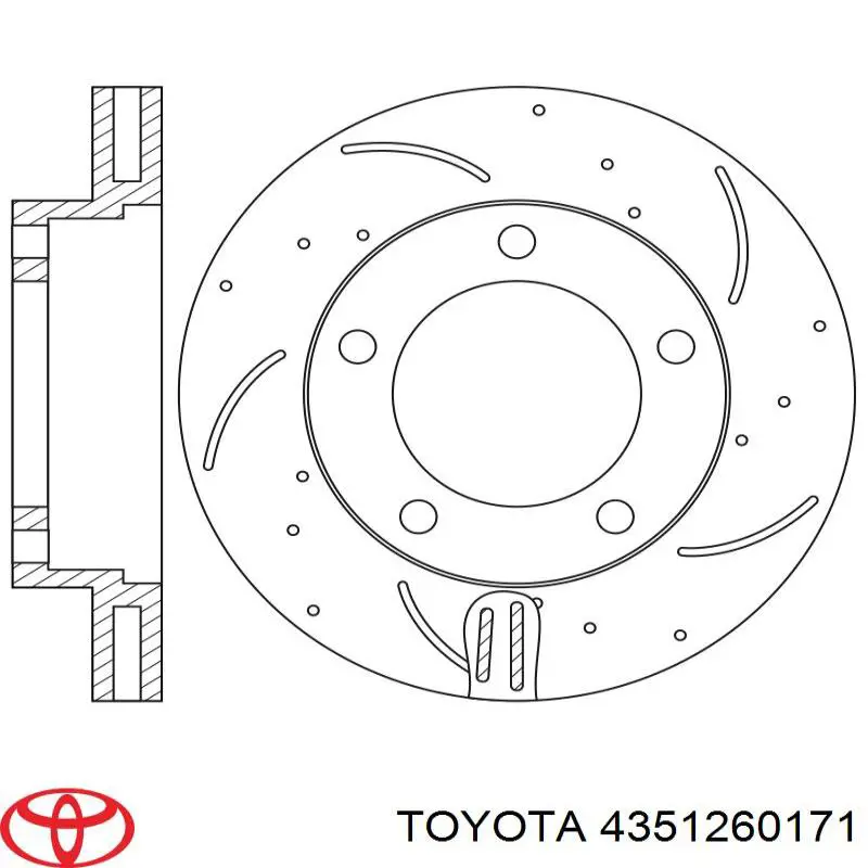 Disco de freno delantero Toyota 4351260171