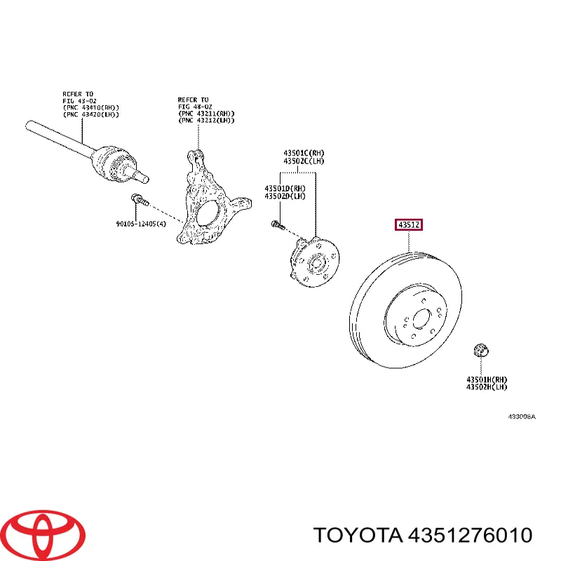 4351276010 Toyota Discos