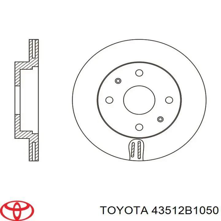 43512B1050 Toyota disco de freno delantero