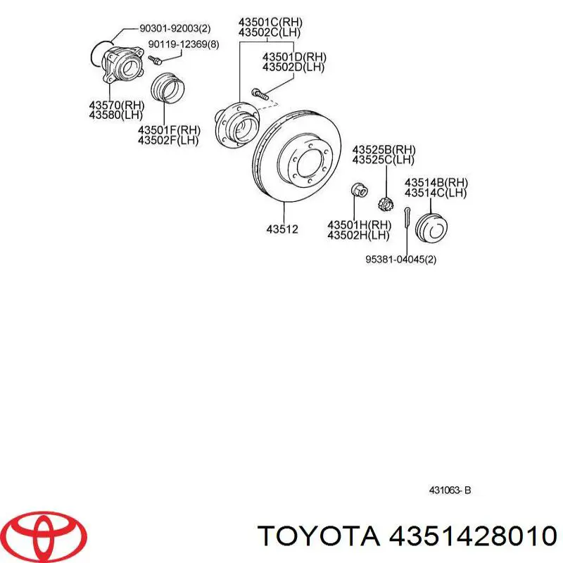 Tapa de buje de llanta para Toyota Land Cruiser (J12)