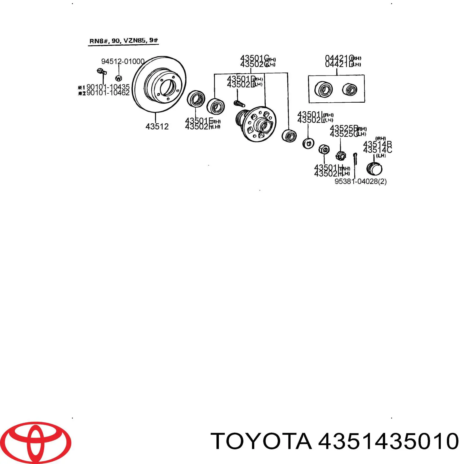Comprar 4351435010 Toyota Tapacubo