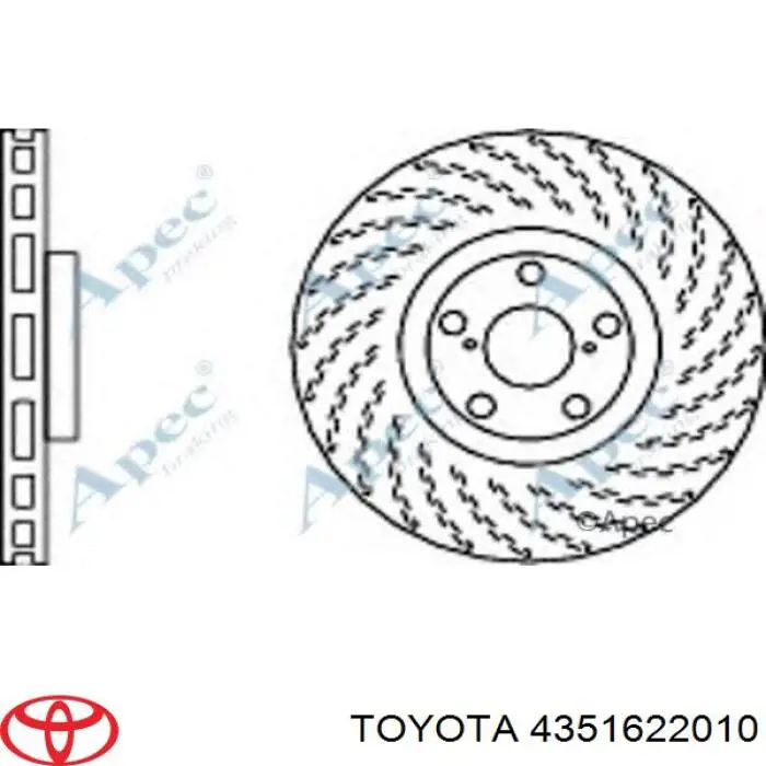 Frenos delanteros Toyota 4351622010 precio, desde 77,02 EUR