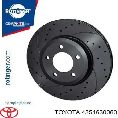 4351630060 Toyota freno de disco delantero