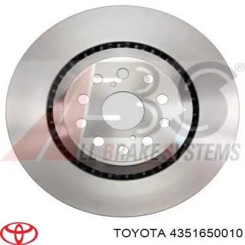 4351650010 Toyota disco de freno delantero