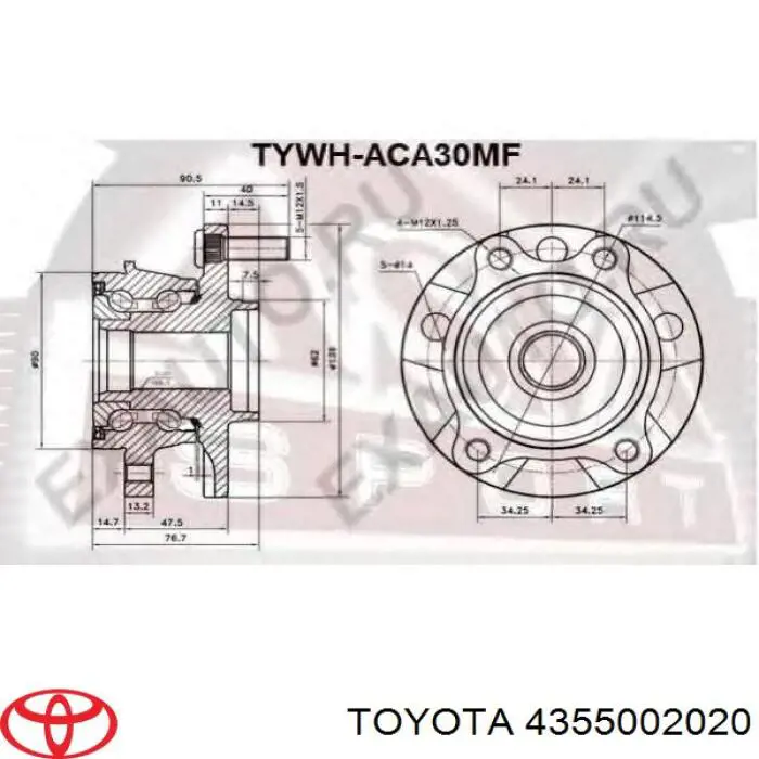 Comprar 4355002020 Toyota Bujes de ruedas