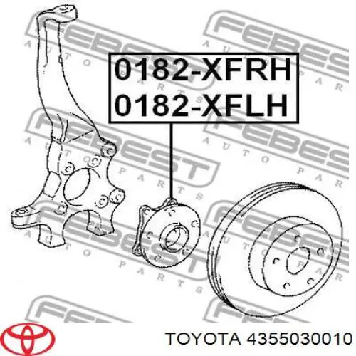 Buje de rueda delantero 4355030010 Toyota