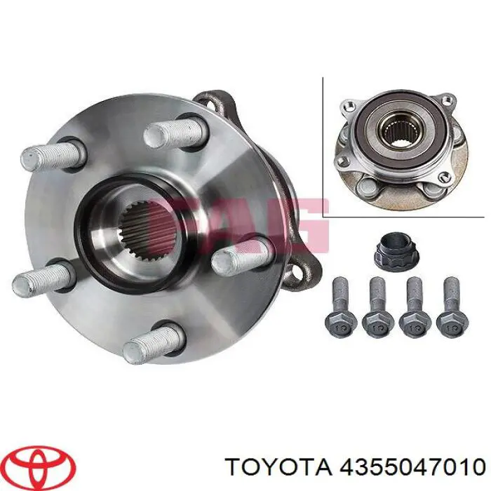 Buje de rueda delantero Toyota 4355047010 precio, desde 92,41 EUR
