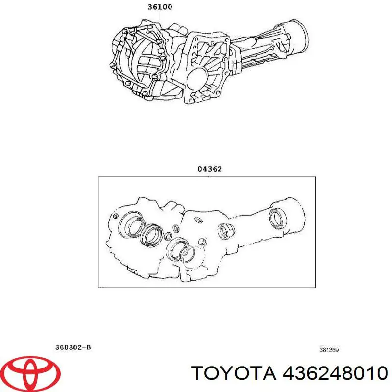 Juego de reparación, caja de transferencia para Toyota Sienna (L2)