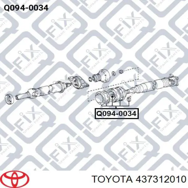 Bota Del Eje De Transmision TOYOTA 437312010