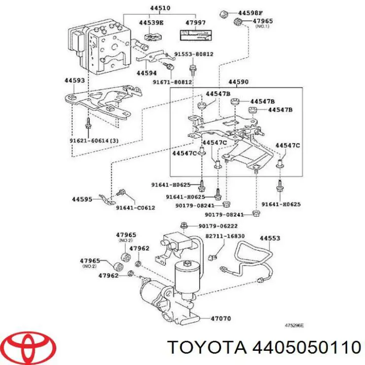 4405050090 Toyota módulo hidráulico abs