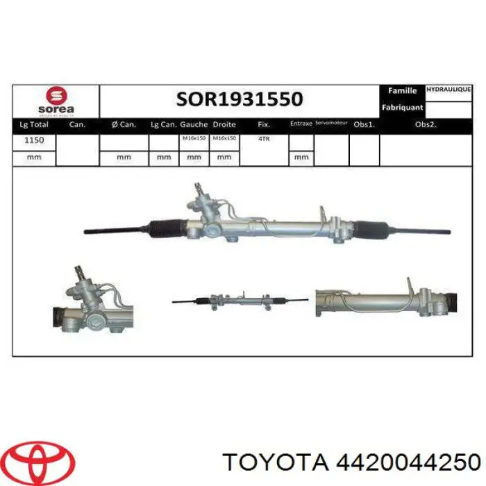 Comprar 4420044250 Toyota Cremallera