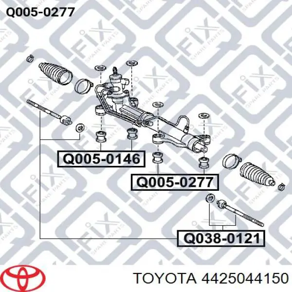 4425044150 Toyota cremallera de dirección