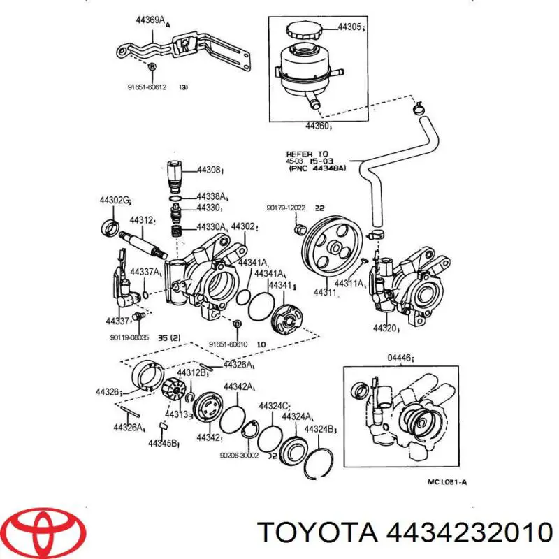  Toyota 4434232010 precio, desde 64,40 EUR