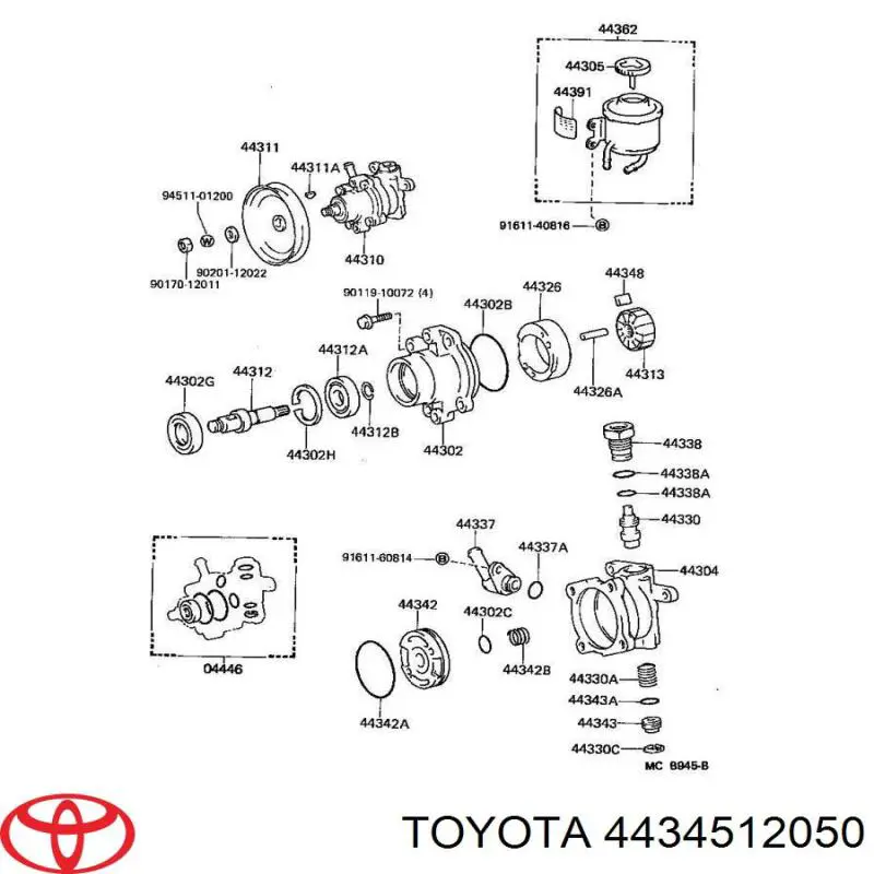  Toyota 4434512050 precio, desde 15,16 EUR