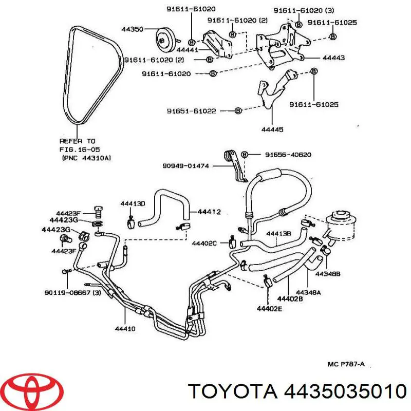 4435035010 Toyota Polea tensora