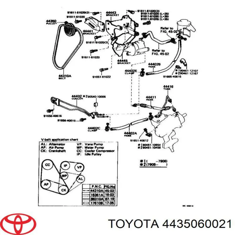 Rodillo tensor correa poli V Toyota 4435060021 precio, desde 258,69 EUR