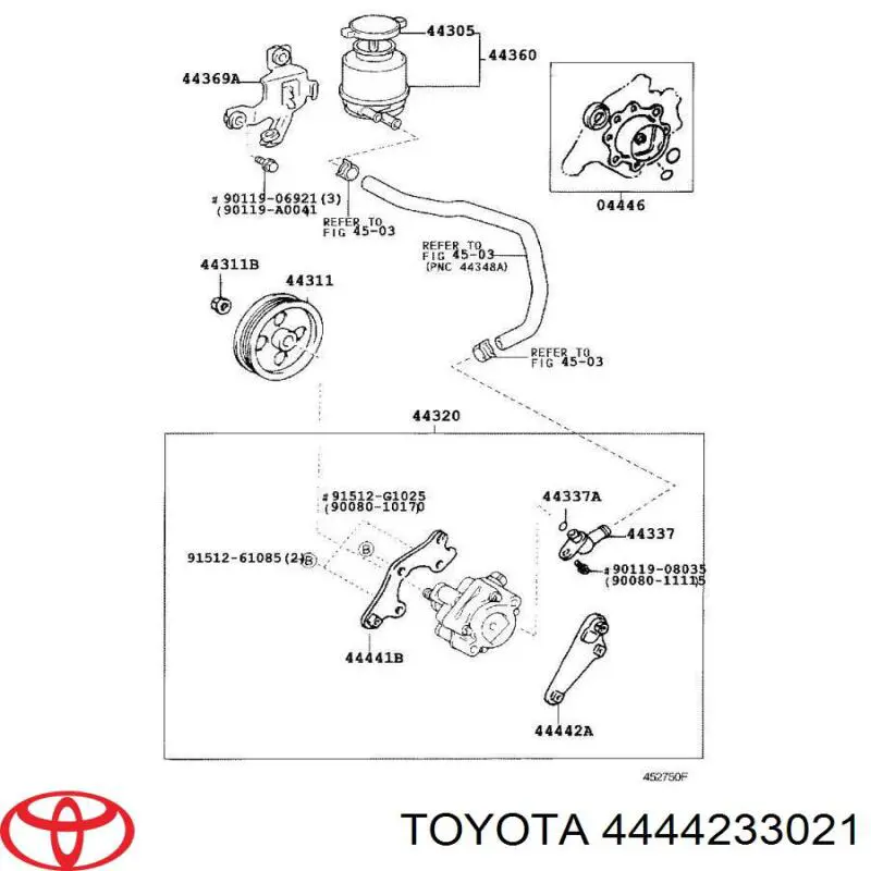 Toyota 4444233021 precio, desde 22,25 EUR