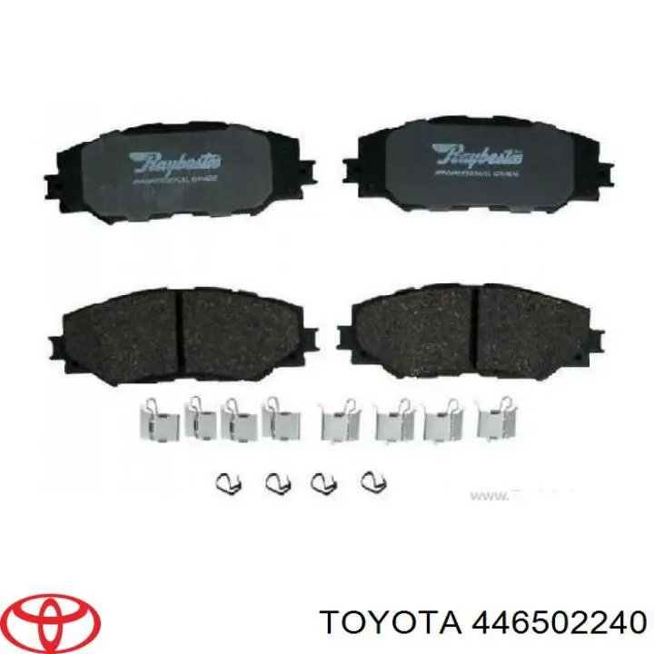 446502240 Toyota pastillas de freno delanteras