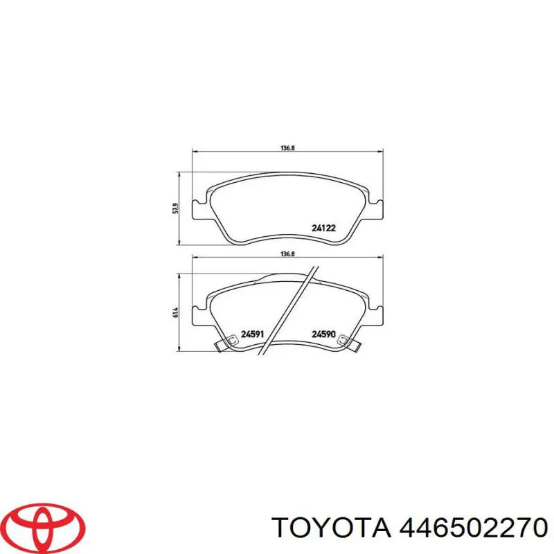 Pastillas de freno delanteras Toyota Corolla E12