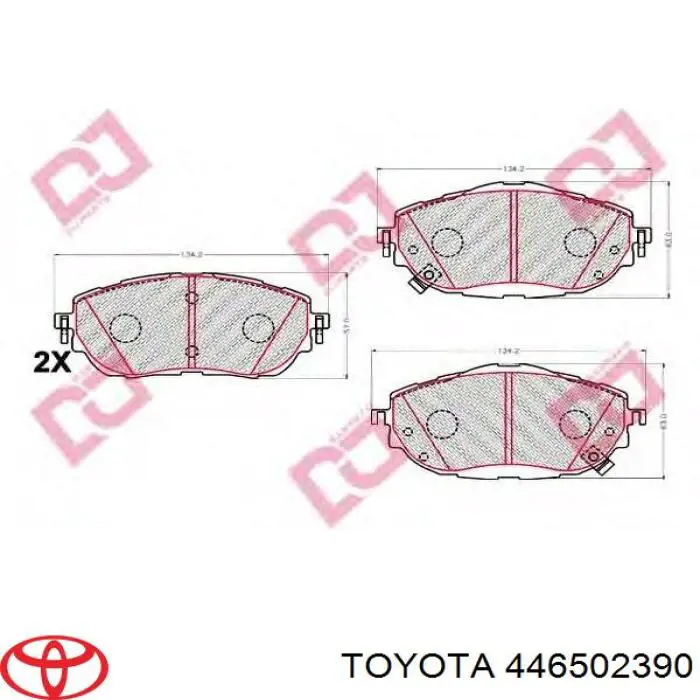 Comprar 446502390 Toyota Pastillas delanteras de freno