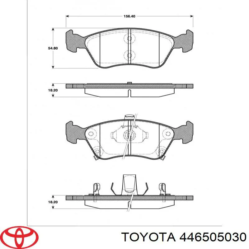 446505030 Toyota pastillas de freno delanteras