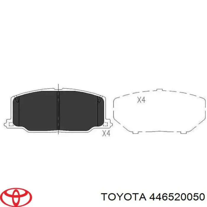 446520050 Toyota pastillas de freno delanteras