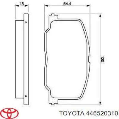 446520310 Toyota pastillas de freno delanteras