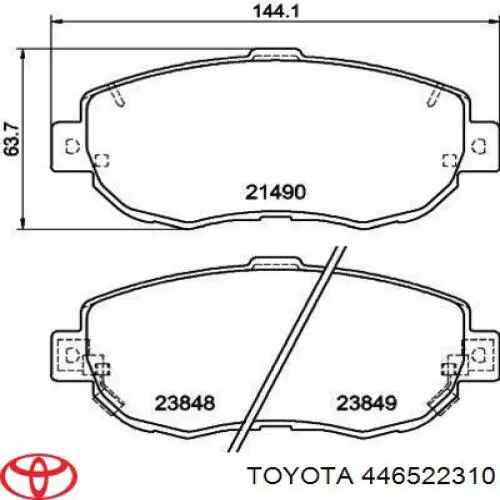 446522310 Toyota pastillas de freno delanteras