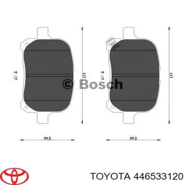 446533120 Toyota pastillas de freno delanteras