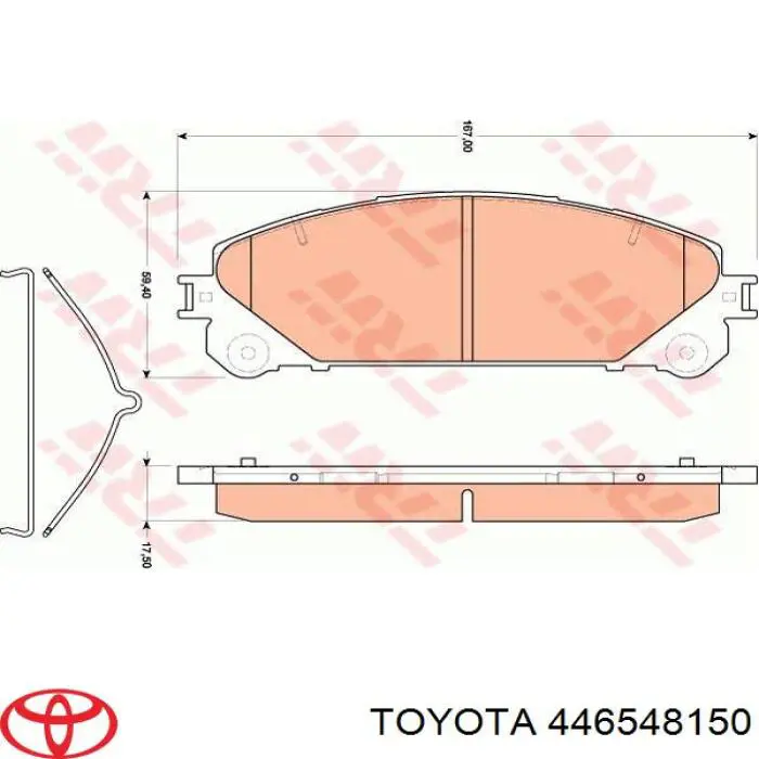 446548150 Toyota pastillas de freno delanteras