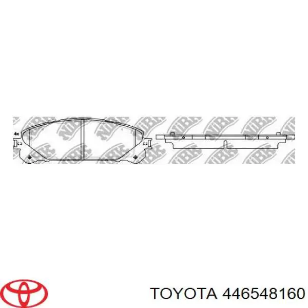 446548160 Toyota pastillas de freno delanteras