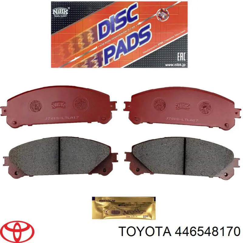 446548170 Toyota pastillas de freno delanteras