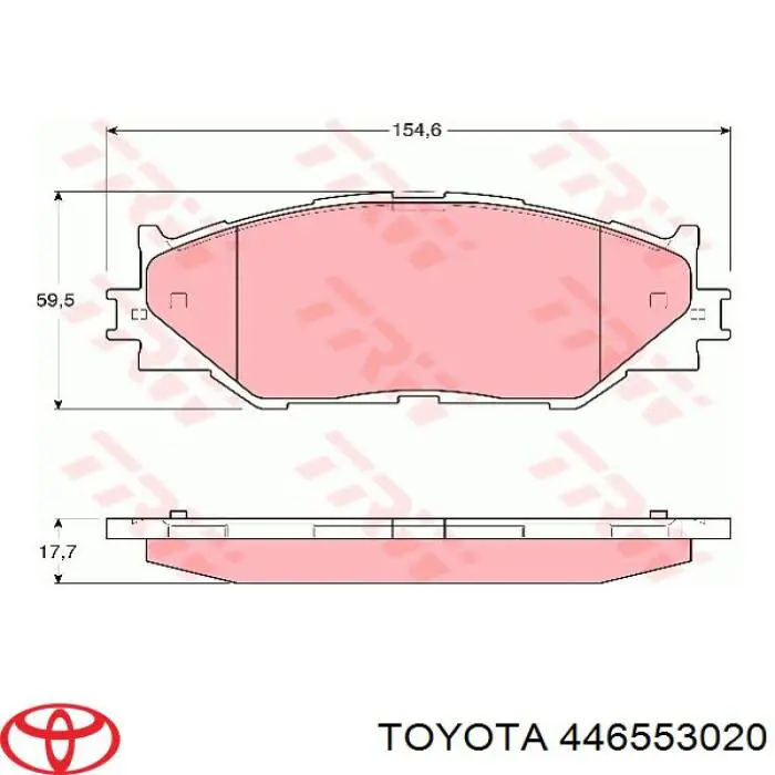 Pastillas freno delanteras Toyota 446553020 precio, desde 38,60 EUR
