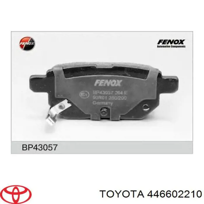 446602210 Toyota pastillas de freno traseras