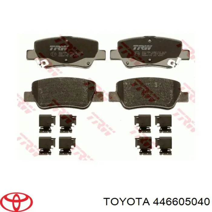 446605040 Toyota pastillas de freno traseras