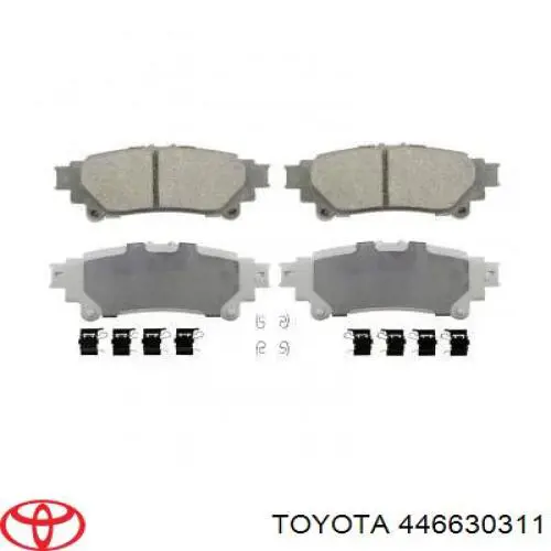 446630311 Toyota pastillas de freno traseras