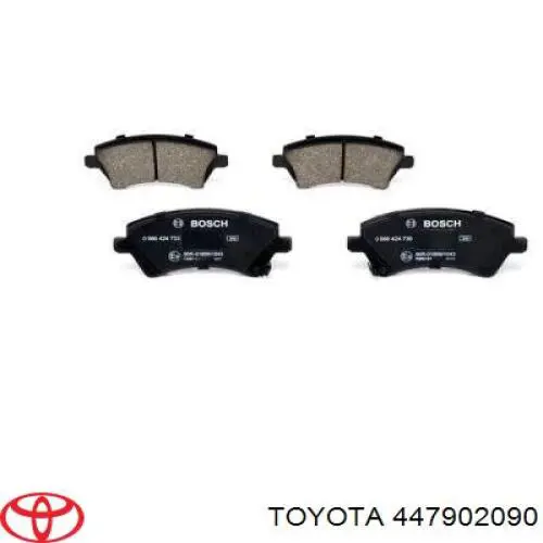 447902090 Toyota juego de reparación, pinza de freno trasero