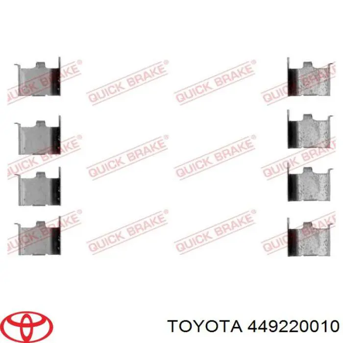 449220010 Toyota pastillas de freno traseras