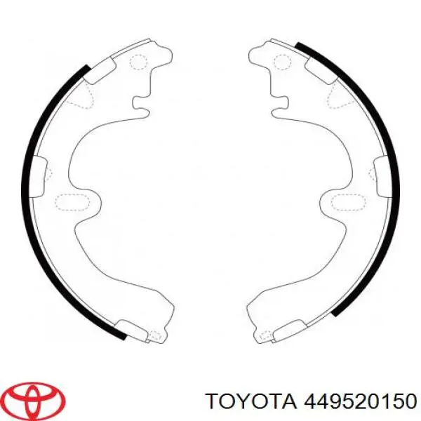 449520150 Toyota zapatas de frenos de tambor traseras