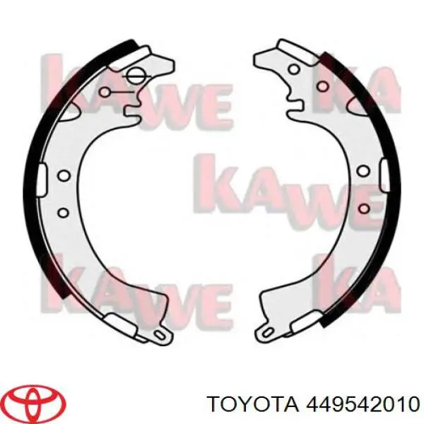 449542010 Toyota zapatas de frenos de tambor traseras