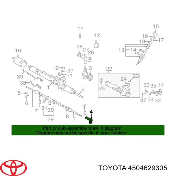 Rótula barra de acoplamiento exterior Toyota Corolla E8