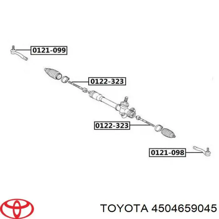 4504659045 Toyota rótula barra de acoplamiento exterior
