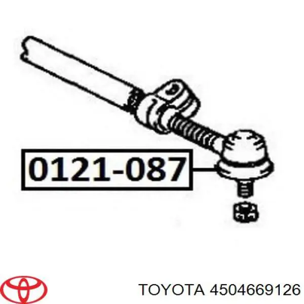 4504669126 Toyota rótula, barra de acoplamiento central, trasera derecha