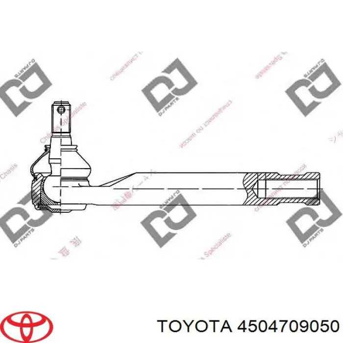 4504709050 Toyota rótula barra de acoplamiento exterior