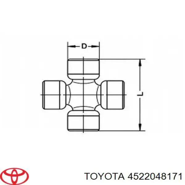 4522048171 Toyota columna de dirección inferior